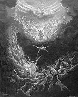 Gustave Prints: The Last Judgement. Bible Book of Revelation 20:11