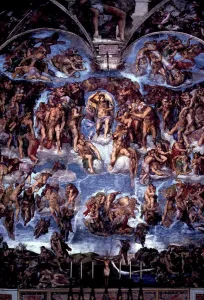 Heaven Prints: The Last Judgment, fresco by Michelangelo Buonarroti 1475-1564