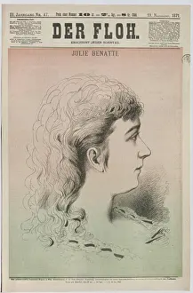 Magazine Prints: Julie Benatti title page of Der Floh, Karl Klic -, Artist, Johann Tomassich, realization