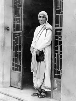Church Prints: July 1965 - Paris, France - MOTHER TERESA at the Little Brothers of the Poor Mission in Parisk