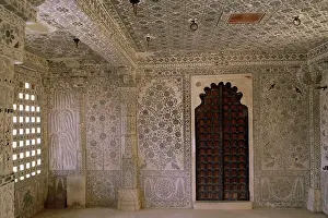 Intricate Prints: Juna Mahal old palace, one of the finest examples of a painted palace