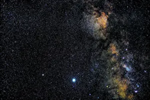 Galactic Prints: Jupiter and the Sagittarius section of the Milky Way