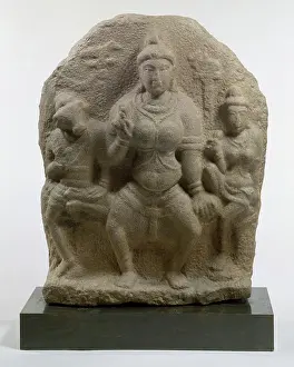 Diseases Prints: Jyeshtha Flanked by Her Children 9th-10th century India (Tamil Nadu) Jyestha is the goddess of bad fortune