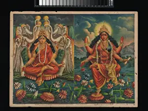 Lower Prints: Kamala/ Bhairavi 1885-90 India Kamala and Bhairavi are two of the ten Mahavidyas or great manifestations of Devi