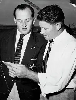 Newspaper Prints: Kangaroos lock - forward Harry Crocker (left)