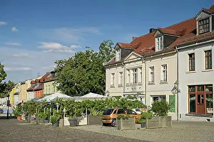 Townscape Prints: Karlsplatz, Bernburg, Salzlandkreis, Saxony-Anhalt, Germany, Europe