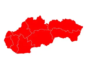 2016 Prints: Karte der Slowakei - Map of Slovakia Karte der Slowakei - Map of Slovakia Copyright: xZoonar