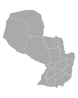 2020 Prints: Karte von Asuncion in Paraguay - Map of Asuncion in Paraguay Karte von Asuncion in Paraguay - Map of Asuncion