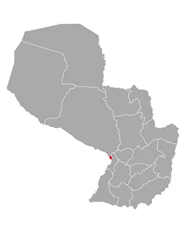 Grafik Prints: Karte von Asuncion in Paraguay - Map of Asuncion in Paraguay Karte von Asuncion in Paraguay - Map of Asuncion