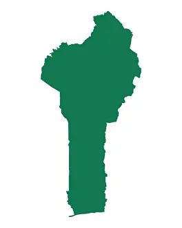2017 Prints: Karte von Benin - Map of Benin Karte von Benin - Map of Benin Copyright: xZoonar