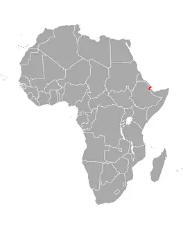 Grafik Prints: Karte von Dschibuti in Afrika - Map of Djibouti in Africa Karte von Dschibuti in Afrika - Map of Djibouti in Africa