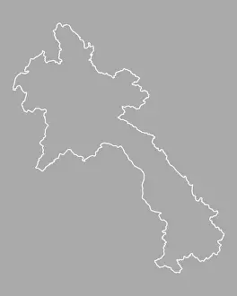 2016 Prints: Karte von Laos - Map of Laos Karte von Laos - Map of Laos Copyright: xZoonar