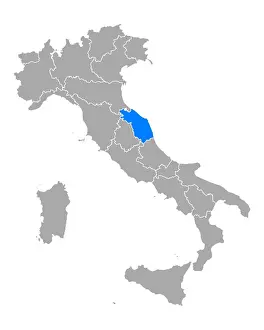 Italien Prints: Karte von Marken in Italien - Map of Marche in Italy Karte von Marken in Italien - Map of Marche in Italy Copyright