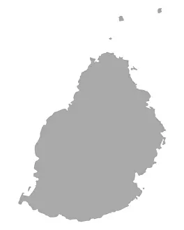 2018 Prints: Karte von Mauritius - Map of Mauritius Karte von Mauritius - Map of Mauritius Copyright: xZoonar