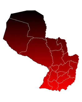 Regions Prints: Karte von Paraguay - Map of Paraguay Karte von Paraguay - Map of Paraguay Copyright: xZoonar