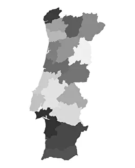 Grafik Prints: Karte von Portugal - Map of Portugal Karte von Portugal - Map of Portugal Copyright: xZoonar
