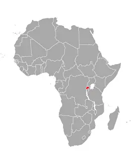 Rwanda Prints: Karte von Ruanda in Afrika - Map of Rwanda in Africa Karte von Ruanda in Afrika - Map of Rwanda in Africa Copyright