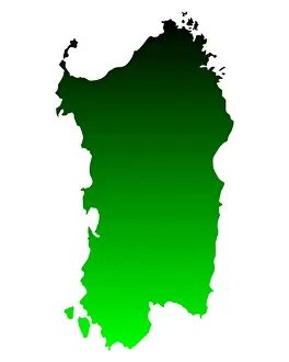 Italien Prints: Karte von Sardinien - Map of Sardinia Karte von Sardinien - Map of Sardinia Copyright: xZoonar