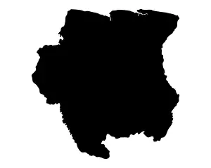 2015 Prints: Karte von Suriname - Map of Suriname Karte von Suriname - Map of Suriname Copyright: xZoonar