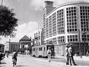 Tram Prints: Keijo, Korea: January 7, 1944 A street scene in the capital of Korea