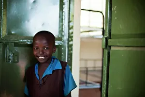 Primary School Prints: Kenya, Laikipia, Il Ngwesi, portrait of schoolgirl at school