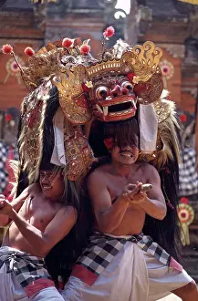 Bare Chest Prints: Keris dancers in a trance, Bali, Indonesia