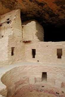 Colorado Prints: Keyhole-shaped Kiva, subterranean entrance and pilasters