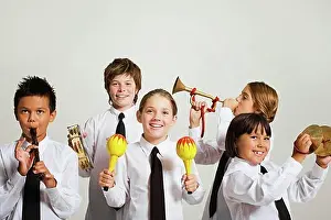Merriment Prints: kids playing musical instruments