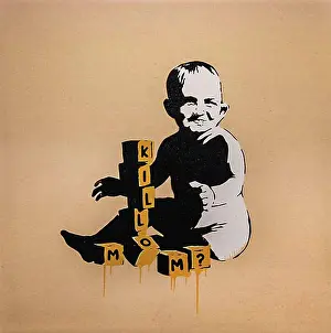 Known As Prints: Kill Mom, 2003, Banksy, exhibition about the street artist, Muelheim, Germany, Europe