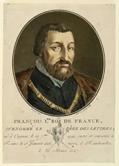 Aquatint Prints: King Francis I of France, Marie-Jeanne-Françoise-Suzanne Champion de Cernel