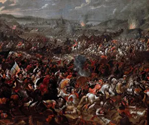 Turkey Prints: King John III Sobieski blessing Polish attack on Turks in Battle of Vienna 1683