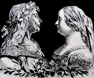 Hungary Prints: King Matthias and Beatrice of Aragon