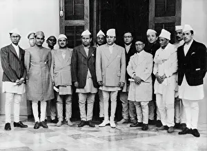 1952 Prints: King Of Nepal And His Ministers :H