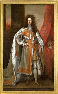 Private Collection Prints: King William III of England (1650-1702) in his Coronation Robes