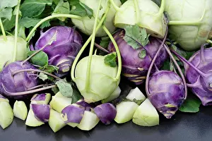Vegetables Prints: Kohlrabi, Oberkohlrabi, Oberruebe