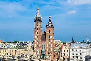 Kirche Prints: Krakow in summert. St. Mary's Church in Poland