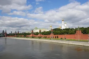 National Landmark Prints: The Kremlin and the river Moskva, Moscow Kremlin, Moscow, Russia