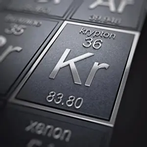 Square Prints: Krypton (Chemical Element)