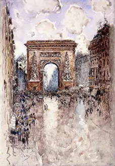 Capital City Prints: La Porte St. Denis, Paris. Frank Myers Boggs (1855-1926)