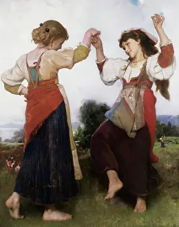 Grace Prints: La Tarantella 1879 Lon Jean Basile Perrault (1832-1908/French) Oil on Canvas