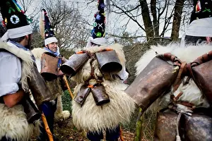 Celebrate Prints: `La Vijanera´carnival, `Zamarracos´Silio, Molledo. Cantabria, Spain