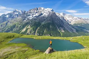 Hike Prints: Lac du Pontet (1955 m) with La Meije (3983 m) in the background
