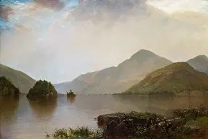 Mountainrange Prints: Lake George 1869 Oil on canvas John Frederick Kensett; American 1816-1872