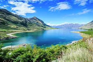 South Island Prints: Lake Hawea, Haast Pass, South Island, New Zealand, Pacific