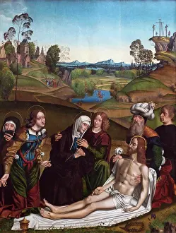 Madonna Prints: The Lamentation of Christ with a donor. 1505. (Domenico Panetti; 1460-1513)