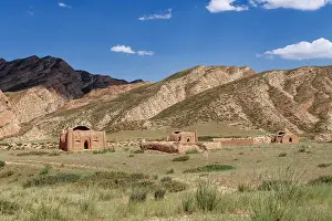 Museums Prints: Landscape along the At-Bashy Range, Naryn Region, Kyrgyzstan, Central Asia, Asia