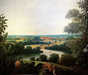 Brazil Prints: Landscape in Brazil. Painted by Frans Jansz Post (1612-1680) Dutch painter