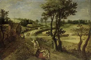 Fineart Prints: Landscape with Corn Fields, attributed to Jacob Savery (II), 1602 - 1630