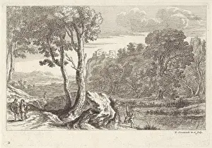 Traveller Prints: Landscape with Fishermen, Claude Goyrand