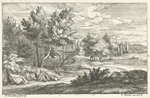 Mentioned Prints: Landscape with a grave monument among the trees